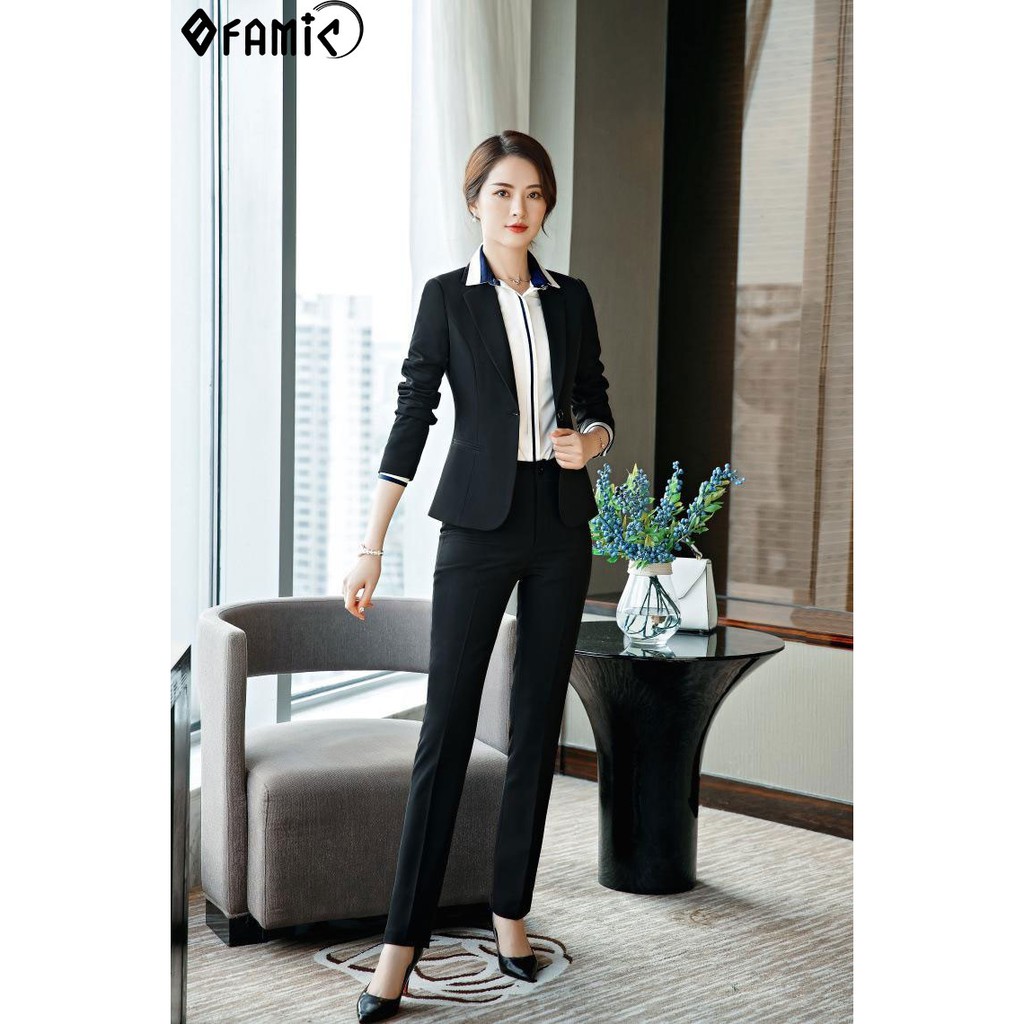 Vest Nữ Công Sở ❤️𝑭𝑹𝑬𝑬𝑺𝑯𝑰𝑷❤️ Set Vest Nữ Công Sở Phong Cách Hàn Quốc Gồm Áo Và Quần Dài | BigBuy360 - bigbuy360.vn