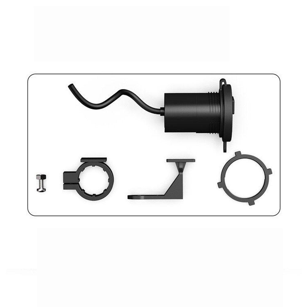 Củ Sạc Gắn Tay Lái Xe Máy Chống Nước Có Cổng USB BERNARDO