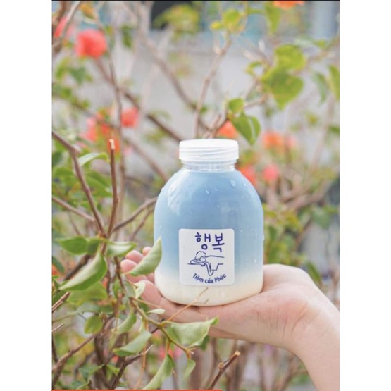 Chai nhựa PET tròn lùn 400ml miệng rộng fi38 kèm seal chống tràn