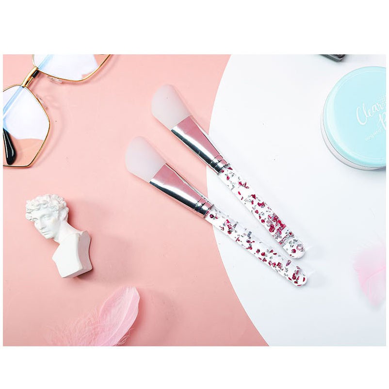 SUPO Beauty - Cọ Đắp Mặt Nạ Tay Cầm Trong Suốt Đầu Silicone Mềm Mại