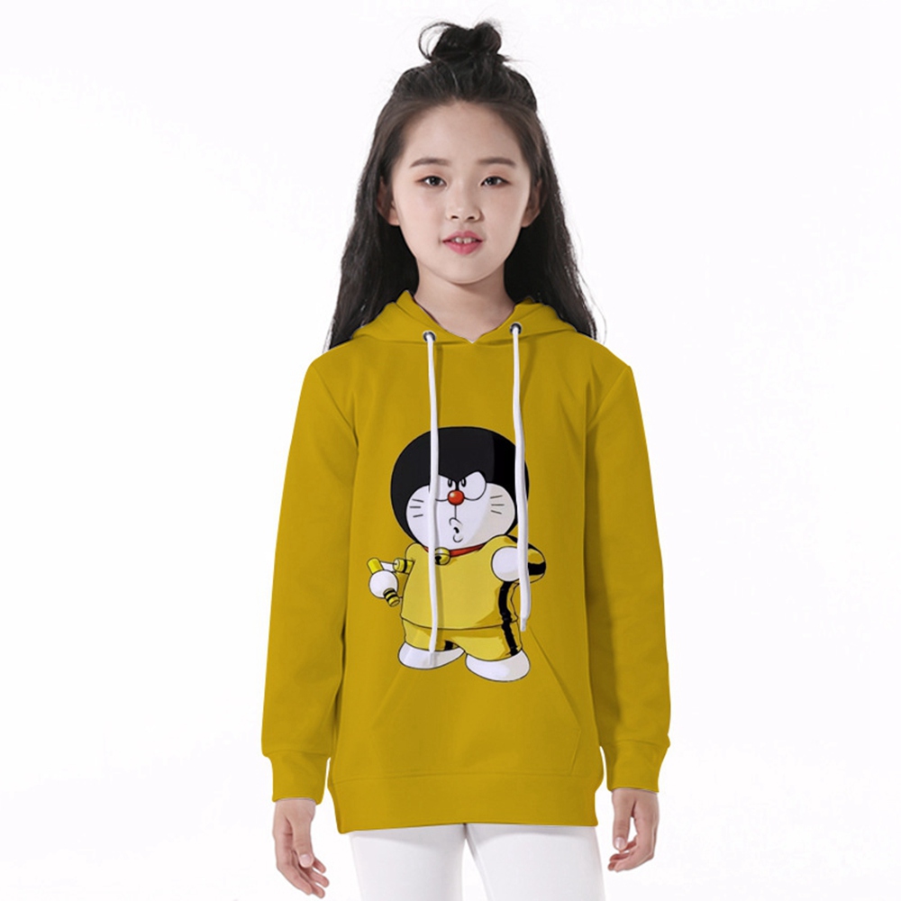 Áo Hoodies Có Nón Dài Tay In Hình Dễ Thương Cho Bé Gái