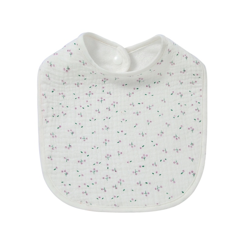 Yếm Ăn Cotton Nhiều Lớp Thấm Nước Dành Cho Bé Trai Gái