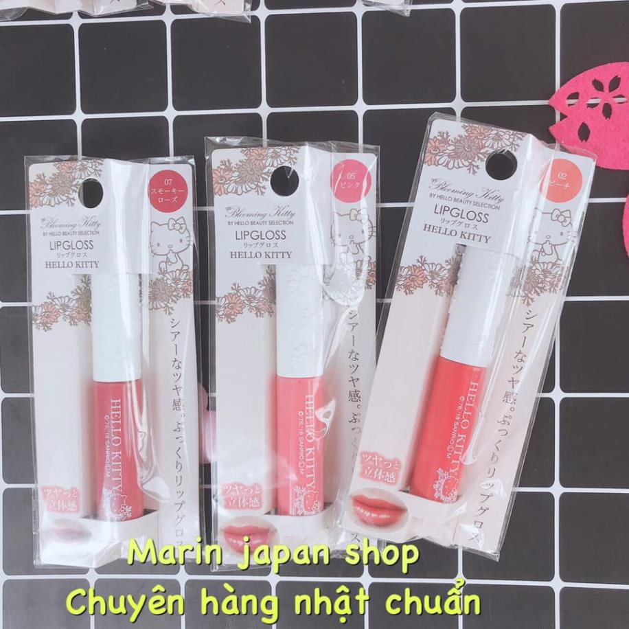 (Chỉ 80k) Son dưỡng môi có màu nhẹ nhàng tươi tắn hello kitty mèo xinh xắn lip gloss Nội địa Nhật Bản