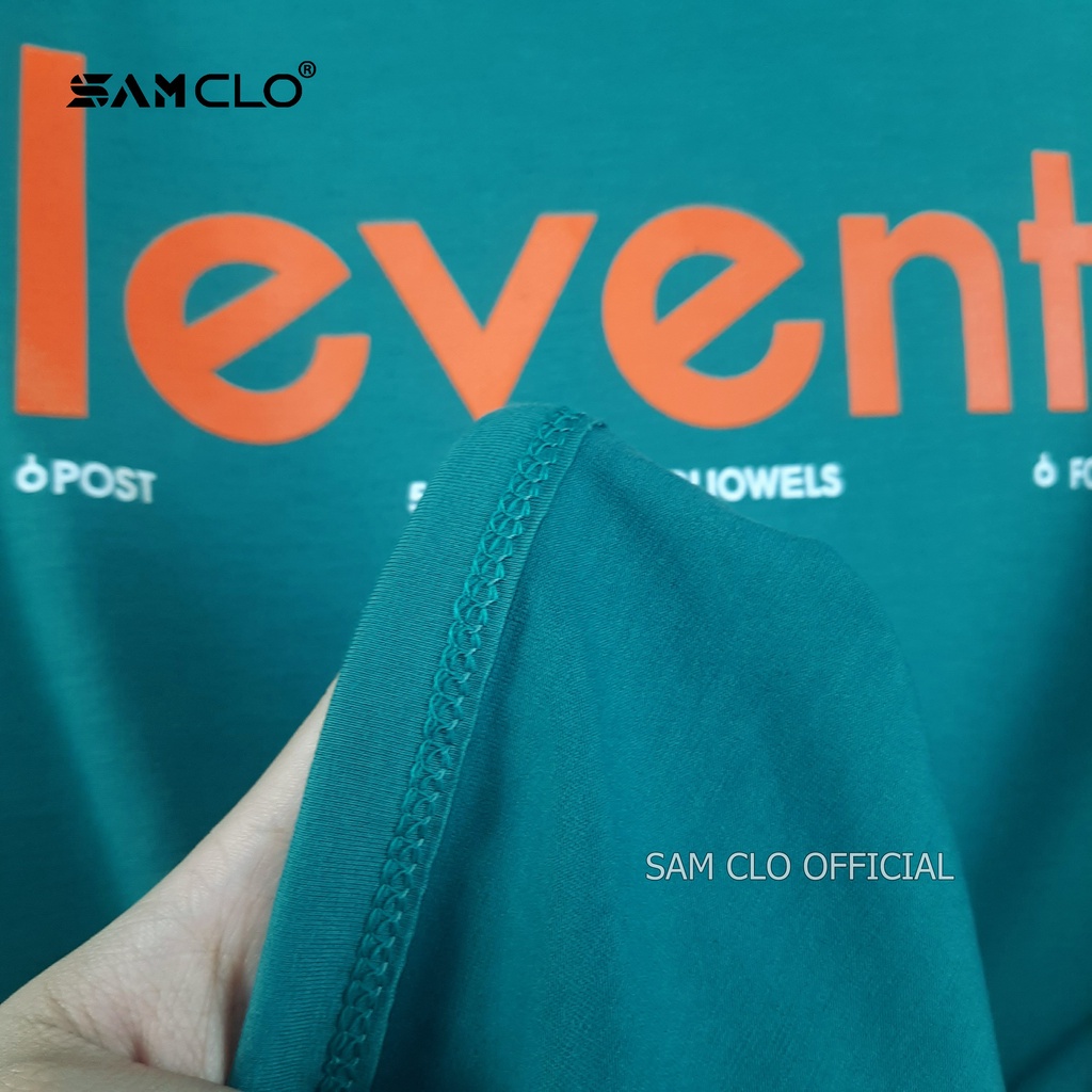 Áo thun nam nữ tay lỡ SAM CLO form rộng Unisex, mặc cặp, nhóm dấu tích chữ LEVENTS - 80% COTTON