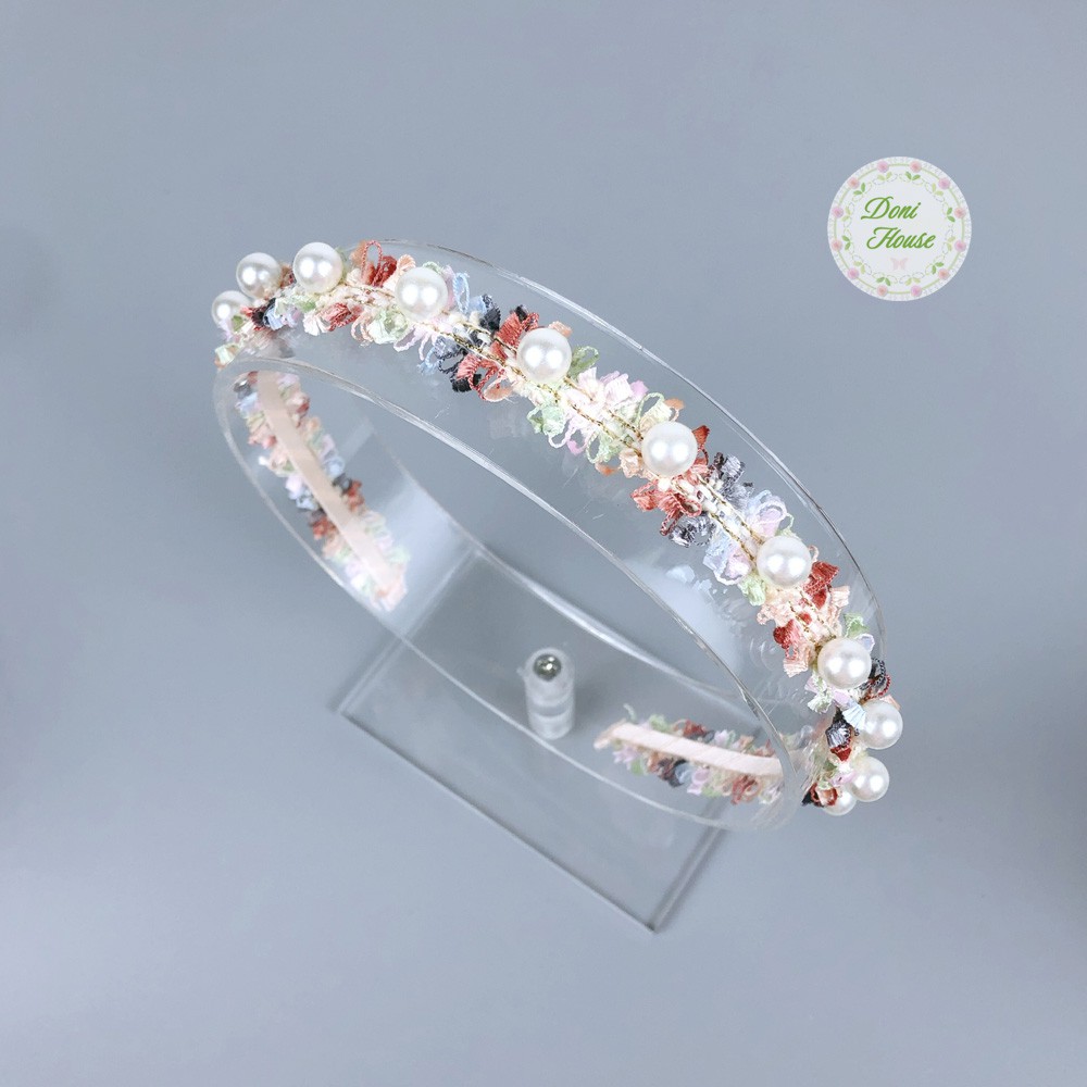 Cài Tóc Bờm Tóc Ren Với Hạt Bẹt Xinh Xinh Cho Bé Gái CT04 - Doni House  ko