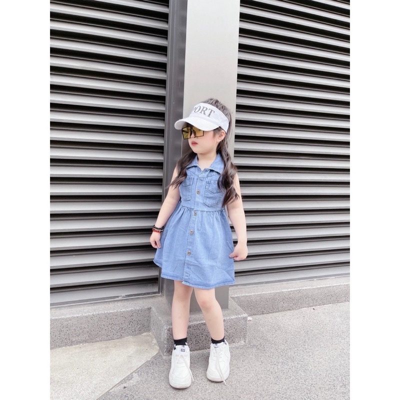 Váy jean phong cách hàn quốc bé gái