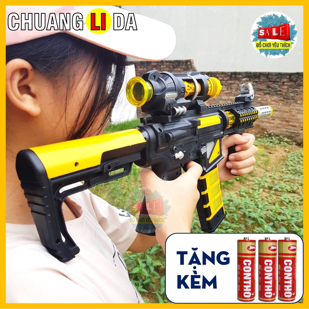 ✲Đồ Chơi Cho Bé Súng Nhựa Ánh Sáng Phát Nhạc ChuangLiDa V2 V3 (Tặng Kèm Pin)