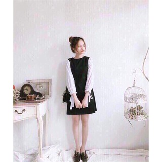 Đầm suông tay nơ dễ thương