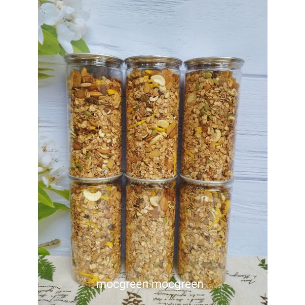 Granola Ăn Kiêng Nhiều Hạt 500g - Ngũ Cốc Ăn Kiêng Không Đường Vị Chocolate (tỉ lệ 50%yên mạch)