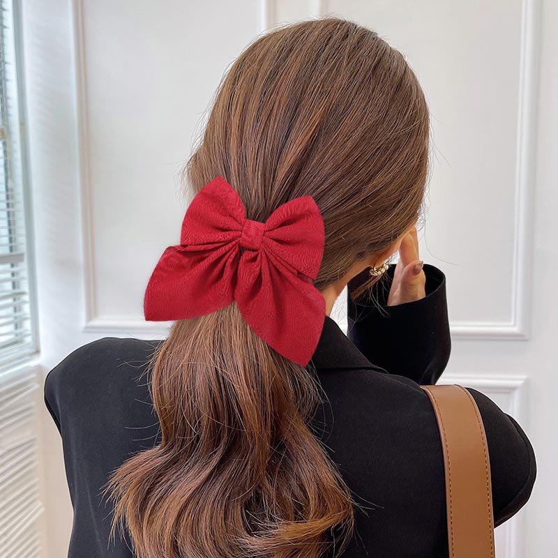 RainBow Bows 1 Kẹp Tóc Hình Nơ Bằng Vải Voan Phong Cách Hàn Quốc Ngọt Ngào Thanh Lịch Dành Cho Nữ