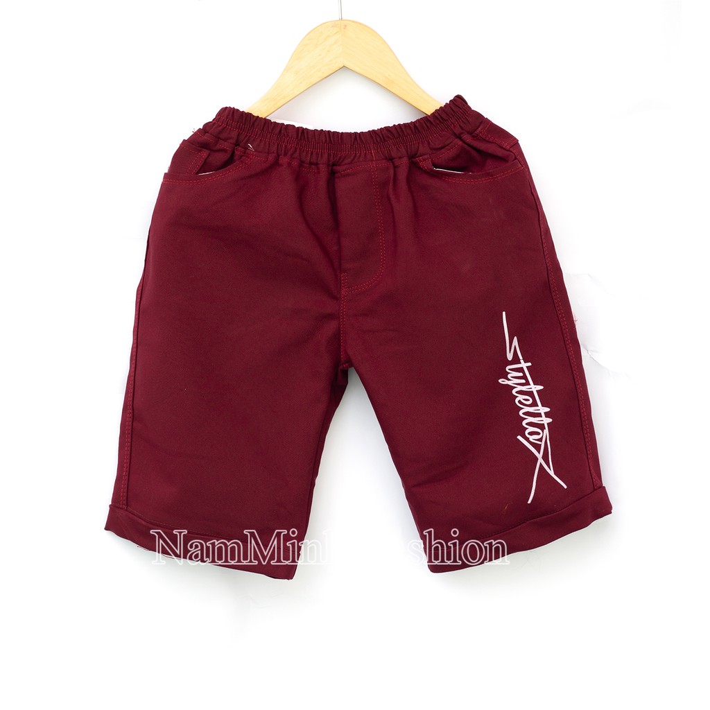 Quần Short kaki bé trai cân nặng từ 16-30 kg,  Quần lửng cho bé trai chất vải mềm mịn co dãn tốt