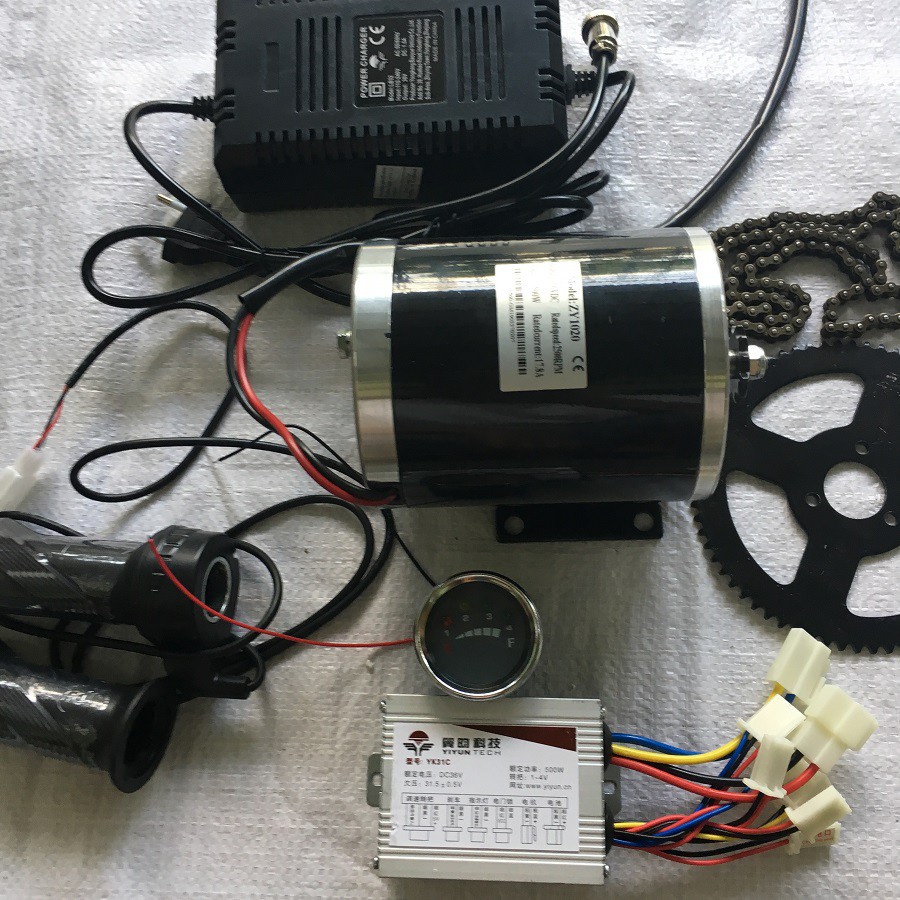 BỘ CHẾ MOTOR 36V500W CHẾ XE ĐIỆN MINI