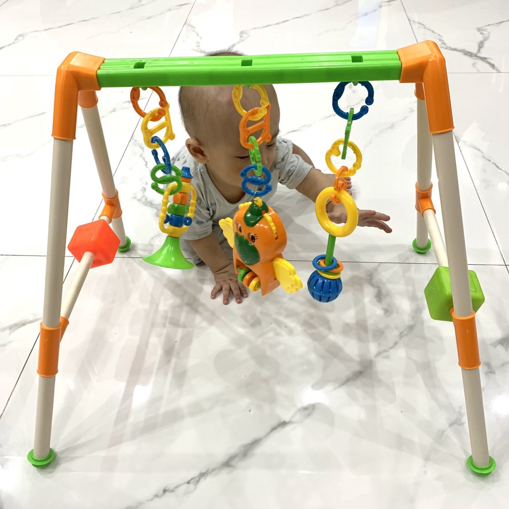 Kệ chữ A cho bé, Đồ chơi kệ vẹt cho bé có nhạc , kèn thổi , lúc lắc