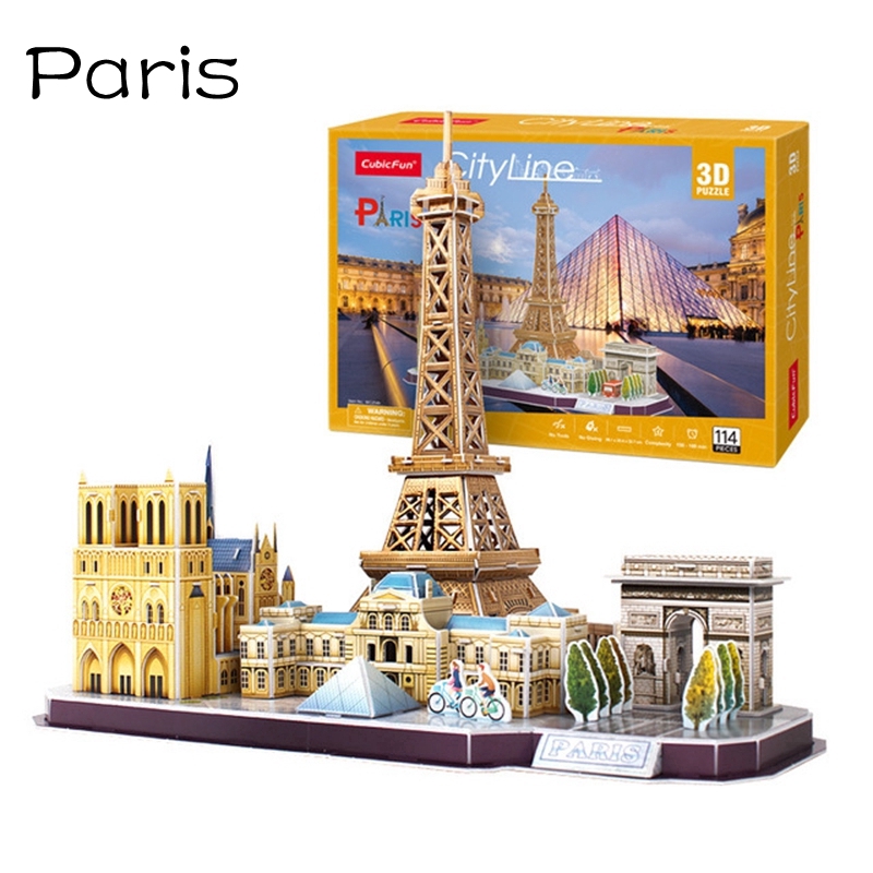 [Mã LIFETOYS1 giảm 30K đơn 99K] Bộ Đồ Chơi Lắp Ráp Mô Hình Tháp London Paris Moscow 3d Bằng Giấy Cho Bé