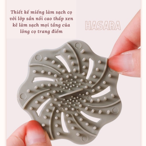 Dụng cụ vệ sinh cọ trang điểm 2 in 1 gồm miếng rửa cọ và giá phơi cọ tiện dụng H002 - Hasara