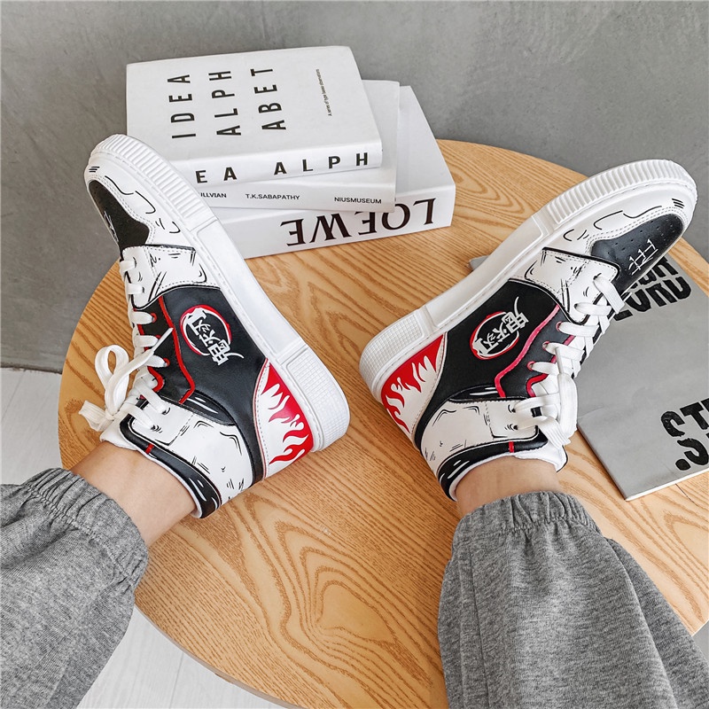 Giày thể thao cổ cao in họa tiết anime Demon Slayer: Blade thời trang cá tính cho nam nữ