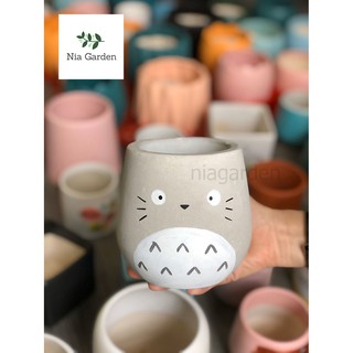 Chậu xi măng vẽ trồng cây cảnh, Totoro bầu