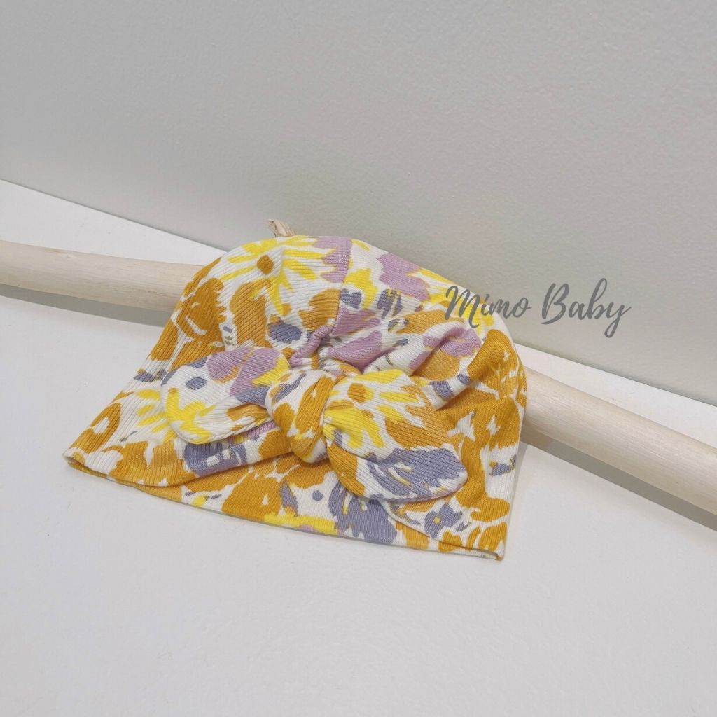 Mũ turban vải cotton co dãn họa tiết sắc màu xinh xắn cho bé gái MTB168 Mimo baby