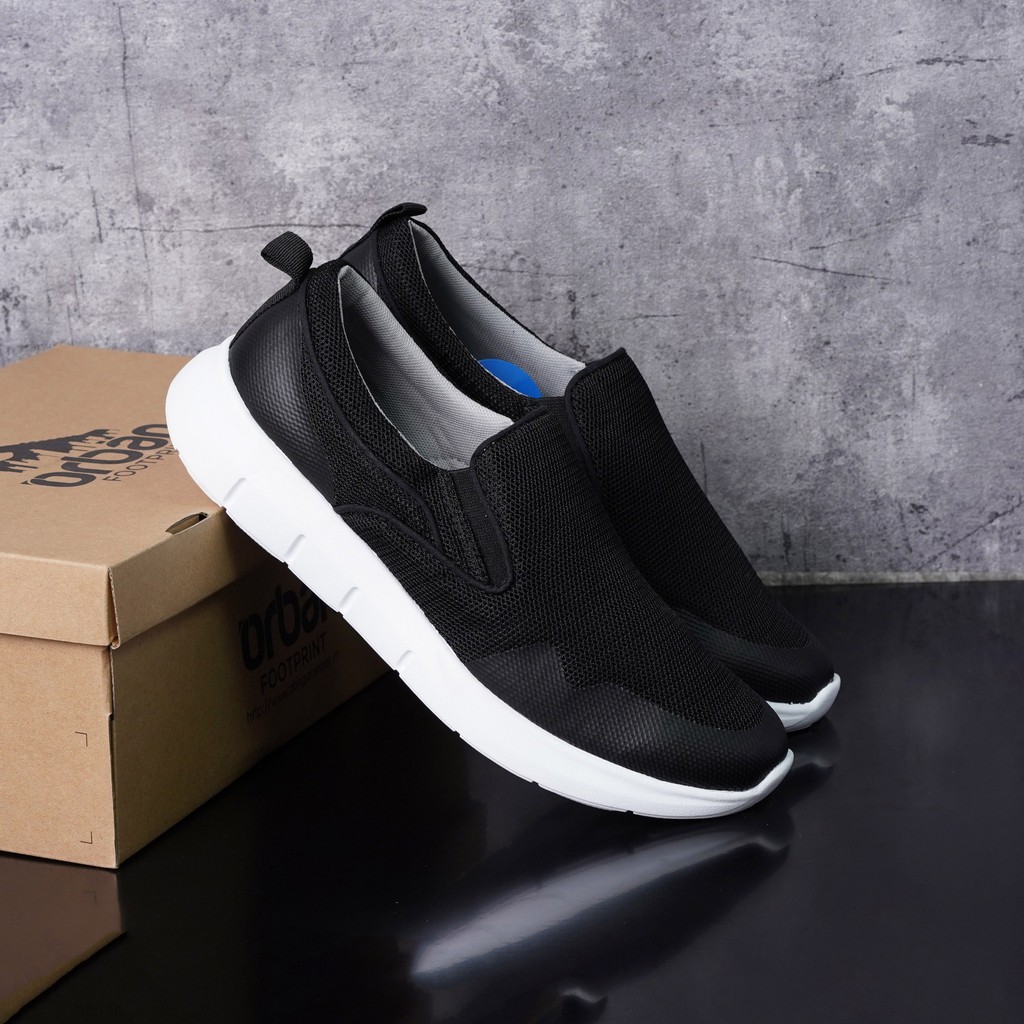 GIÀY LƯỜI VẢI LƯỚI SLIPON NAM URBAN VNXK - ĐEN