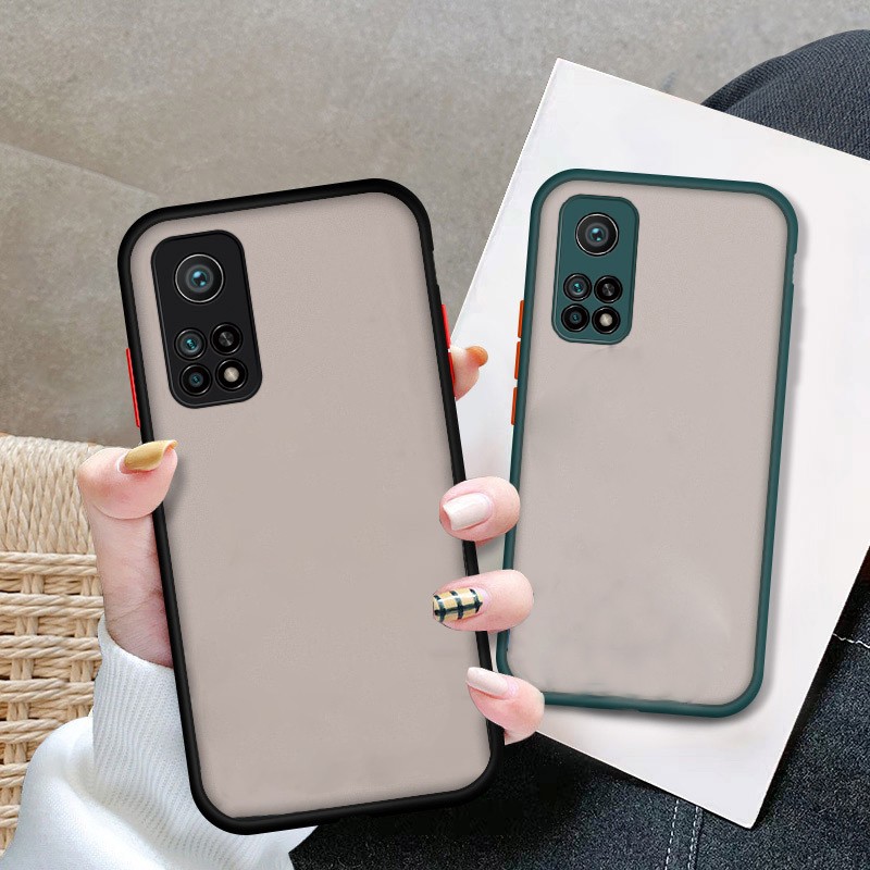 Ốp điện thoại nhám bảo vệ camera chống sốc/va đập cho Xiaomi Mi 11T 10T 10 Pro 9 8 Note 10 Lite 5G