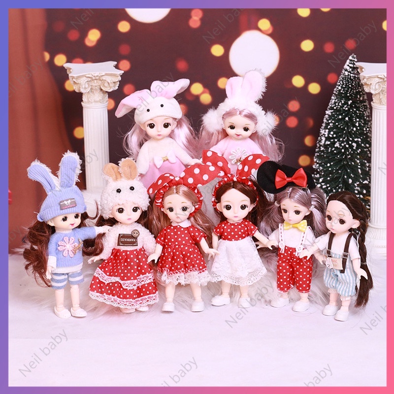 Đầm Công Chúa Mini 17cm Hóa Trang Công Chúa Cho Búp Bê Barbie Dễ Thương