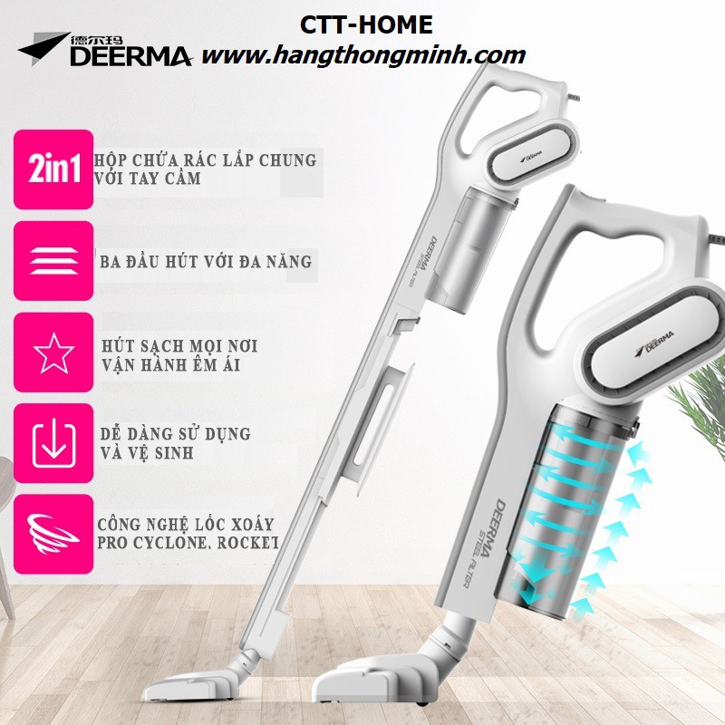 Máy Hút Bụi Gia Đình Cầm Tay DEERMA DX700 3 Đầu Hút Đa Năng | BigBuy360 - bigbuy360.vn