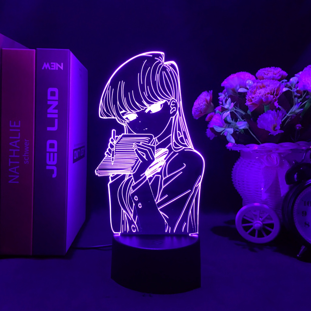 Đèn Ngủ Led 3d Hình Nhân Vật Hoạt Hình Komi Can't