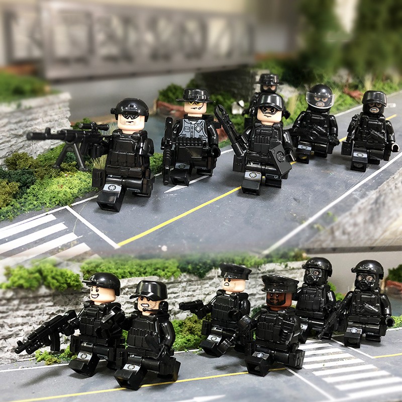 Bộ đồ chơi Lego cảnh sát Swat 10 nhân vật Lego lính đặc nhiệm