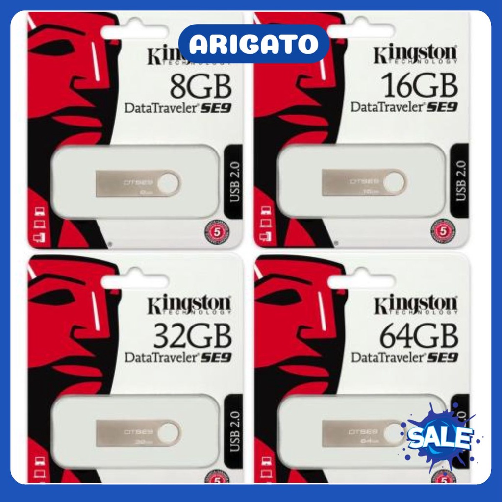 USB Kingston 8GB 16GB 32GB 64Gb thiết kế nhỏ gọn vỏ kim loại chống nước, vỏ nhựa nhiều màu giao ngẫu nhiên mẫu ARIGATO