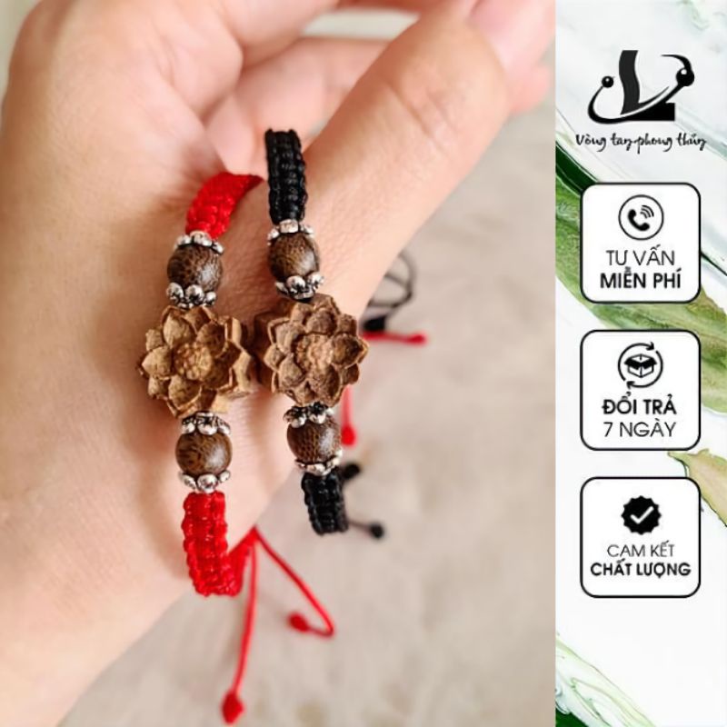 Vòng Chỉ Hoa Sen Trầm Hương - N27 | BigBuy360 - bigbuy360.vn