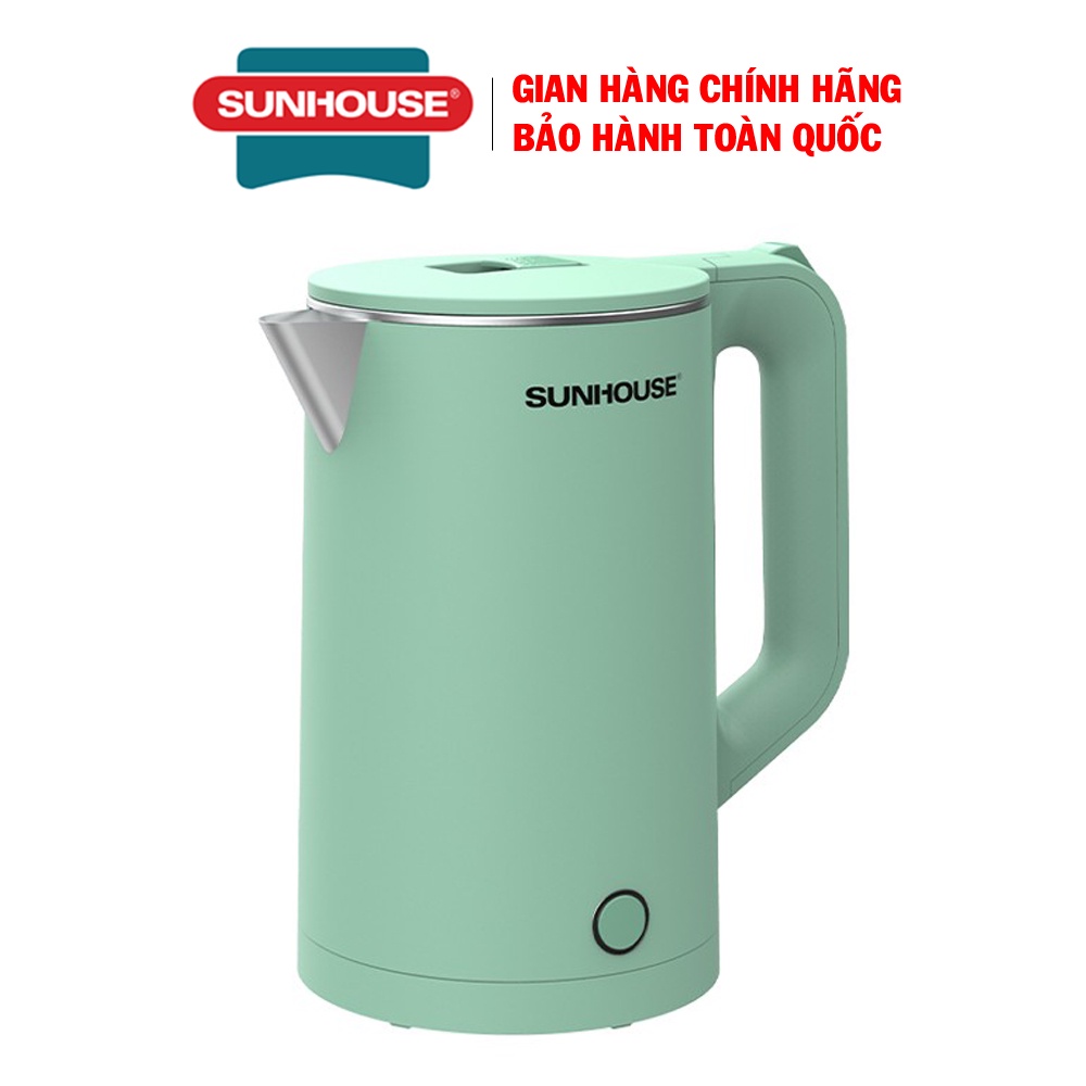 [Mã ELHADEV giảm 4% đơn 300K] Ấm siêu tốc inox 2 lớp Sunhouse SHD1350, Dung tích 1.7 lít, Bảo hành 12 tháng