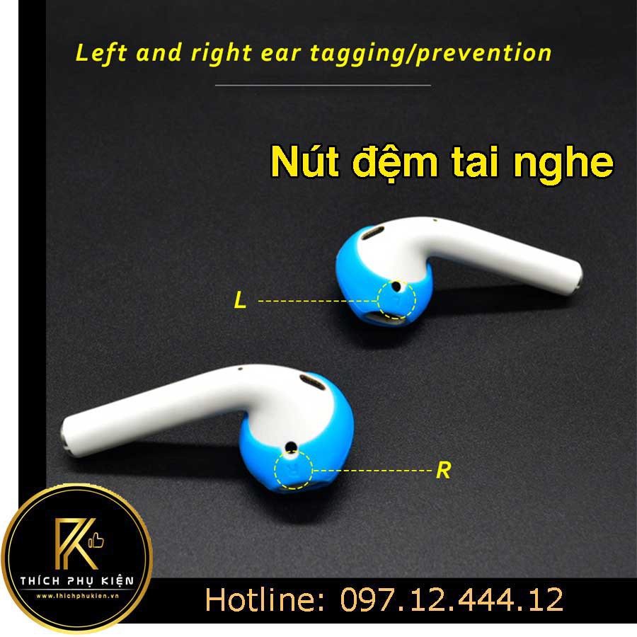 Nút Đệm Tai Nghe AirPods, Tai Nghe Dây iPhone Silicon Giúp Chống đau tai, chống bám bẩn, chống rớt