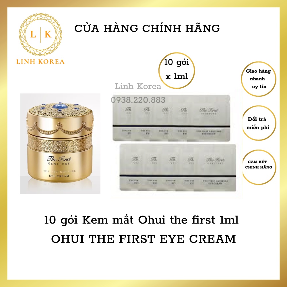 combo 10 gói Kem mắt cao cấp nhất của Ohui the first - OHUI THE FIRST EYE CREAM 1ml