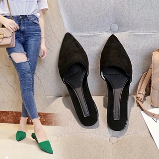 Sục nữ trơn da lộn đế 1.5cm(ảnh thật)