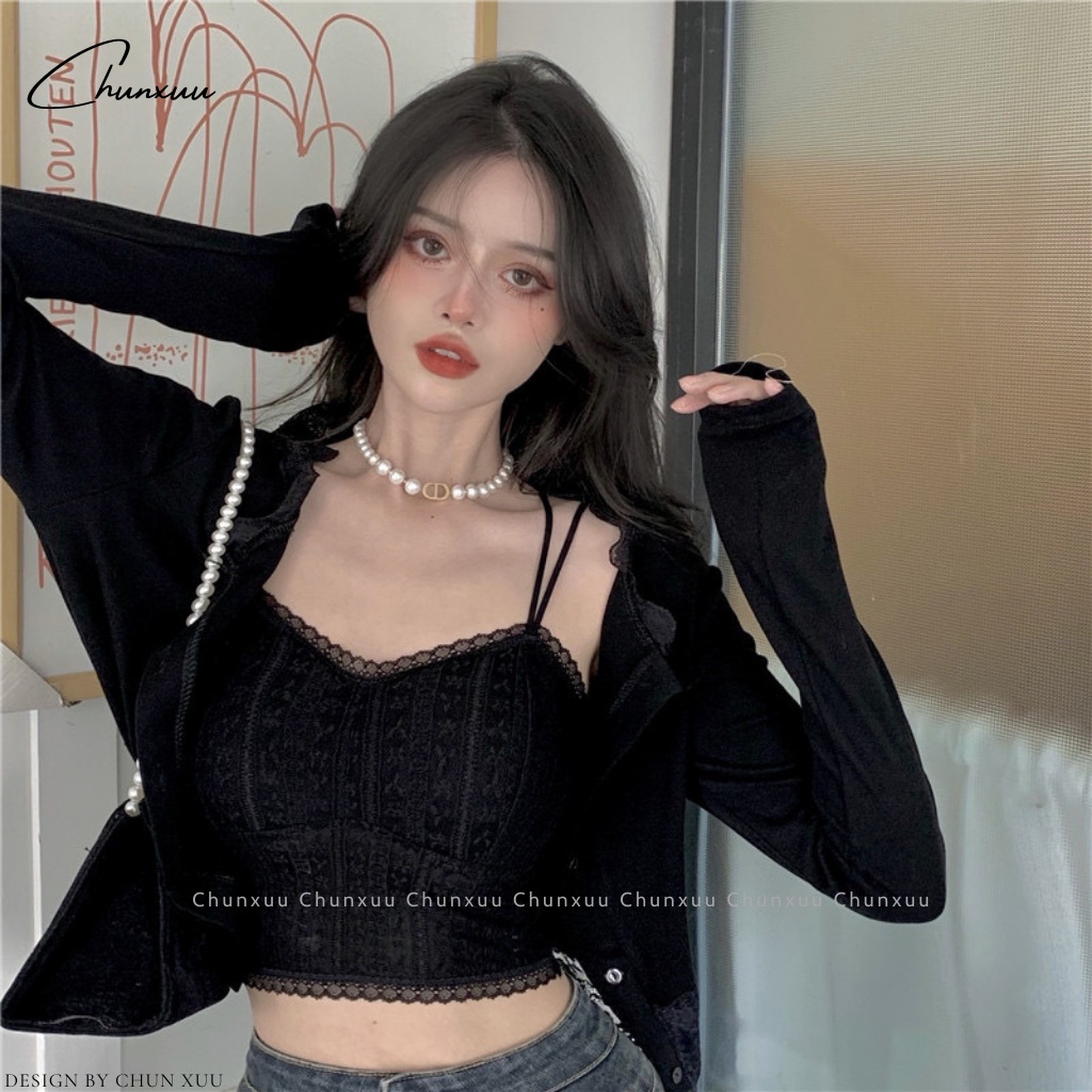 Áo bra nữ ren mềm dáng lửng ChunXuu, thiết kế có mút đệm dây kép siêu gợi cảm - BR13