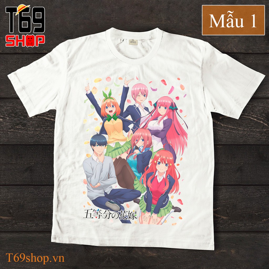 Áo thun anime Gotoubun no Hanayome (Có nhiều mẫu)
