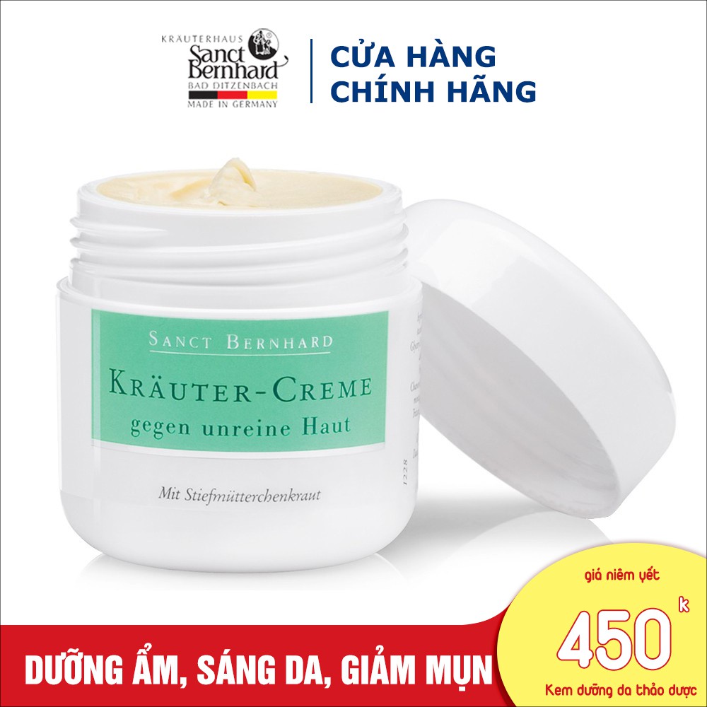 Kem ngừa mụn thảo dược Krauter Creme gegen unreine Haut 50ml [ Chính hãng CHLB Đức ]