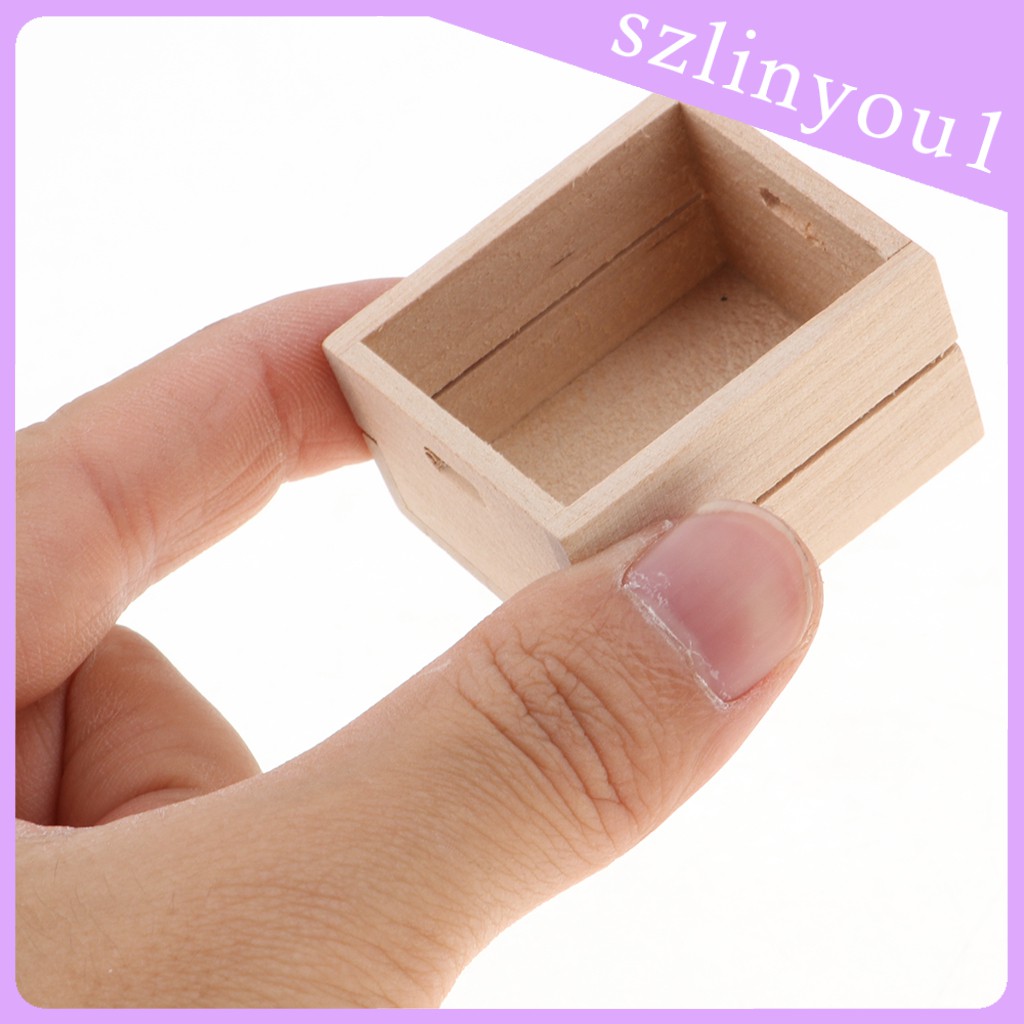 Bộ 3 Hộp Gỗ Mini 1: 12 Trang Trí Nhà Búp Bê