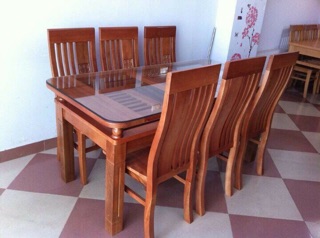 Bộ bàn ăn gỗ sồi 4 ghế