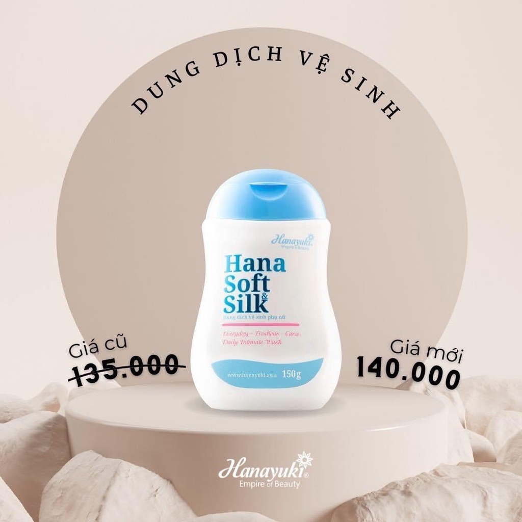 Dung dịch vệ sinh Hanayuki màu XANH VB Soft Silk - ddvs Hana phiên bản mới