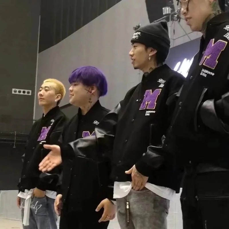 Áo Khoác Bomber Kaki Nam Nữ Phối Tay Da T-A-N From Rộng Hàn Quốc Hình Thêu Nét AKD10. Màu Đen