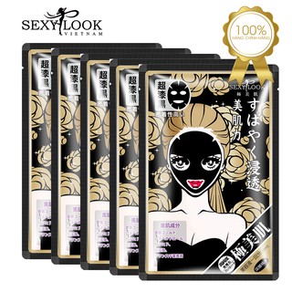 Mặt nạ đen tăng cường độ ẩm bổ sung nước cho da Sexy Look Đài Loan (5 miếng/hộp)