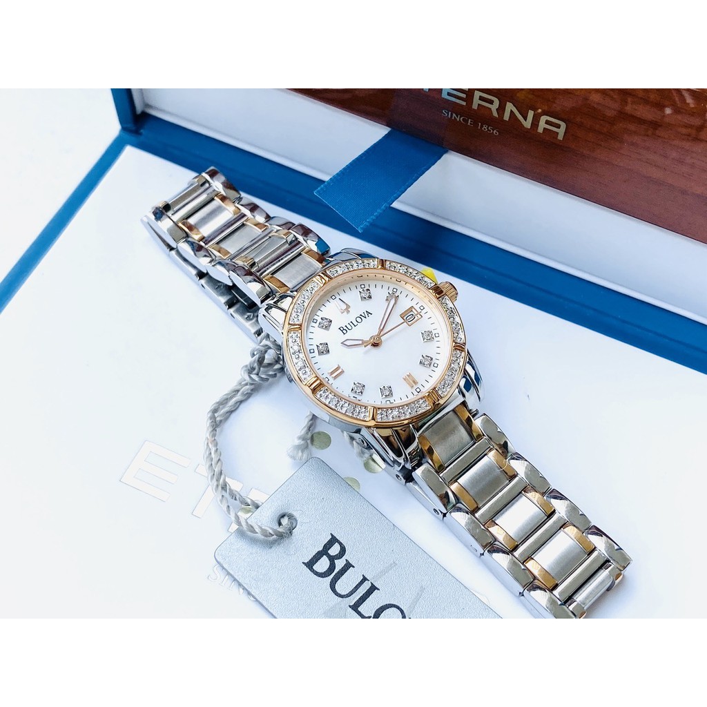 Đồng hồ nữ chính hãng Bulova 98R199  - Máy quartz pin -Mặt kính Sapphire