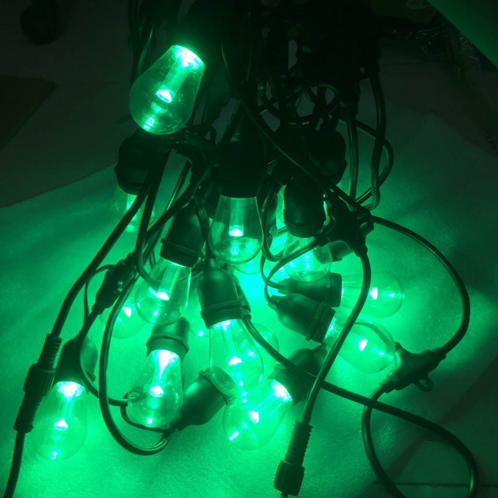 Bóng trang trí edison S14 nhiều màu, bóng búp chanh 3w nhiều màu