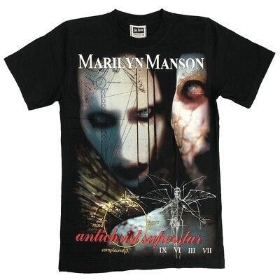Áo Rock band: áo phông Marilyn Manson TR SP332 dáng xuông oversize100% cottong Thái lan