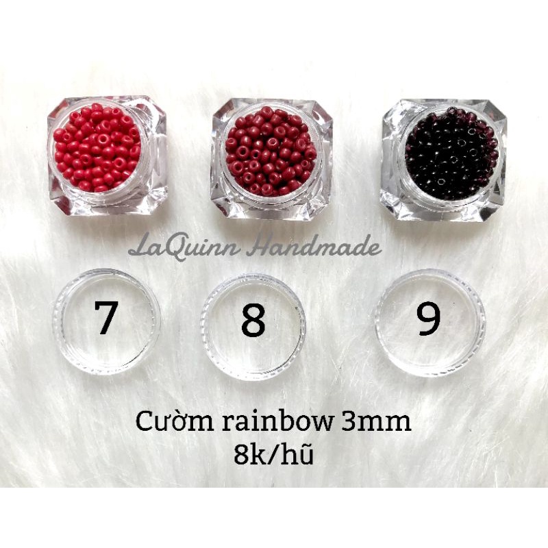 Cườm rainbow nhiều mầu sắc _ nguyên liệu handmade