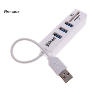 Đầu Đọc Thẻ Nhớ 3 Cổng Usb 2.0 Sd / Tf