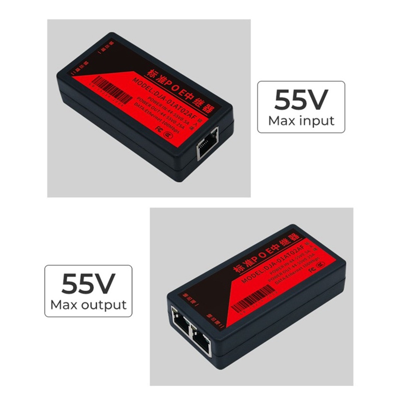 Dây Cáp Nối Dài 100Mbps 2 Cổng POE 802.3Af Tiêu Chuẩn Cho Camera NVR IP AP IP Và Phạm Vi 100M