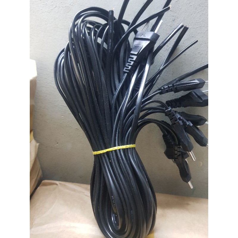 1 Sợi Dây điện đen đúc sẵn phích cắm dùng cho quạt, đèn... dây dài 2m và 3m