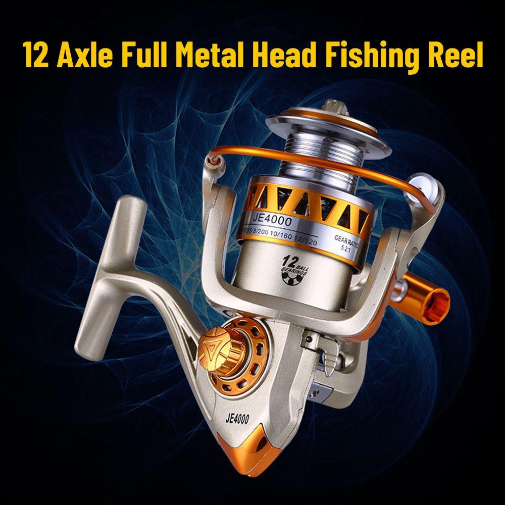 Máy Câu Cá Bằng Kim Loại 12 Axes JE2000 Chất Lượng Cao
